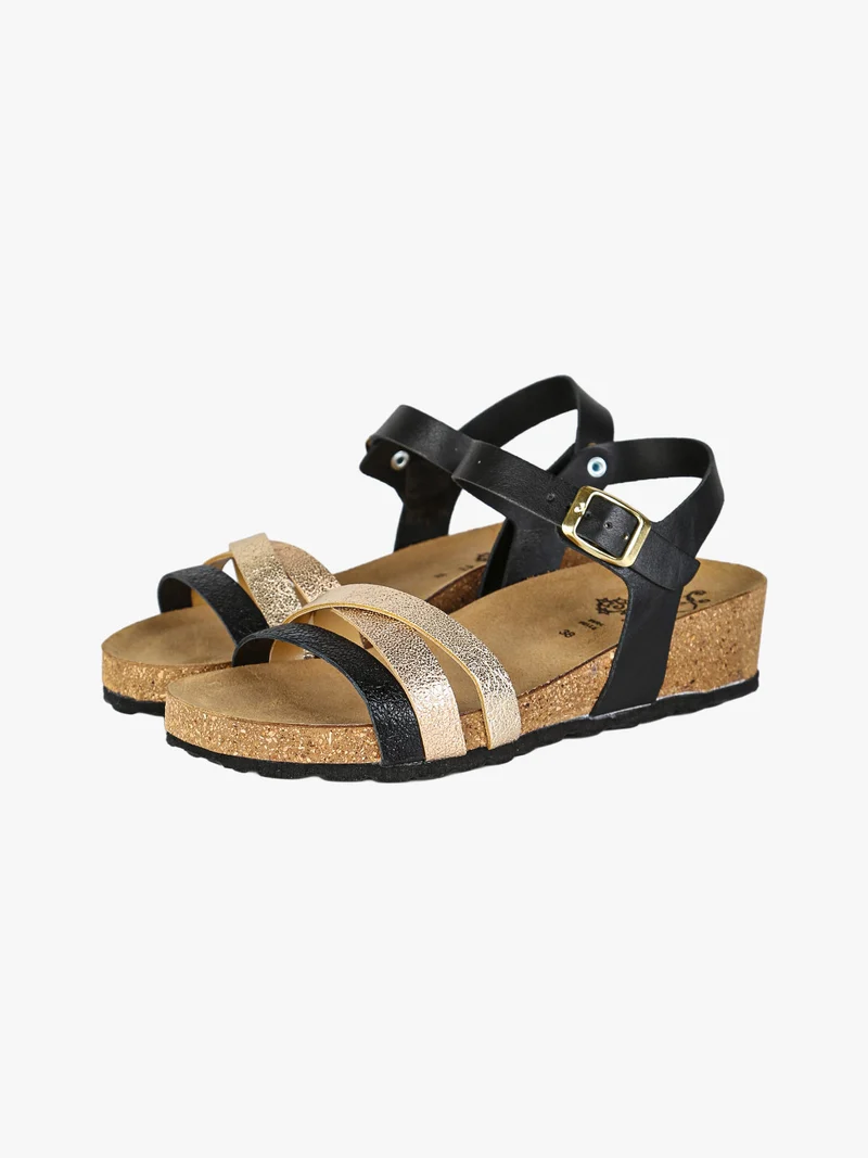 Sandali donna con zeppa - nero