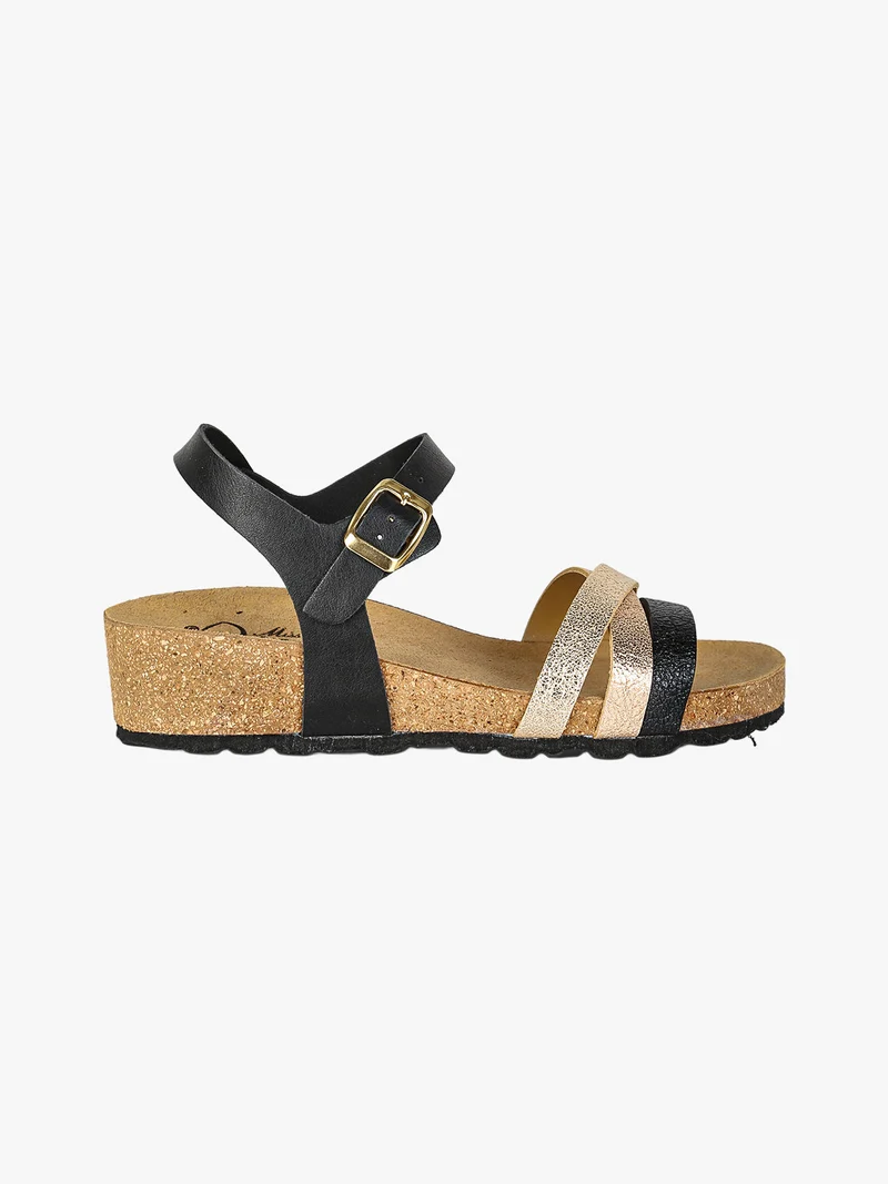 Sandali donna con zeppa - nero