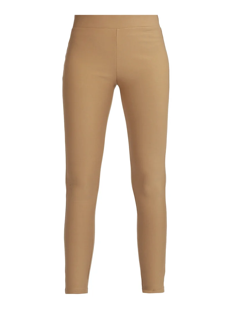 Pantaloni donna modellanti push up - cammello