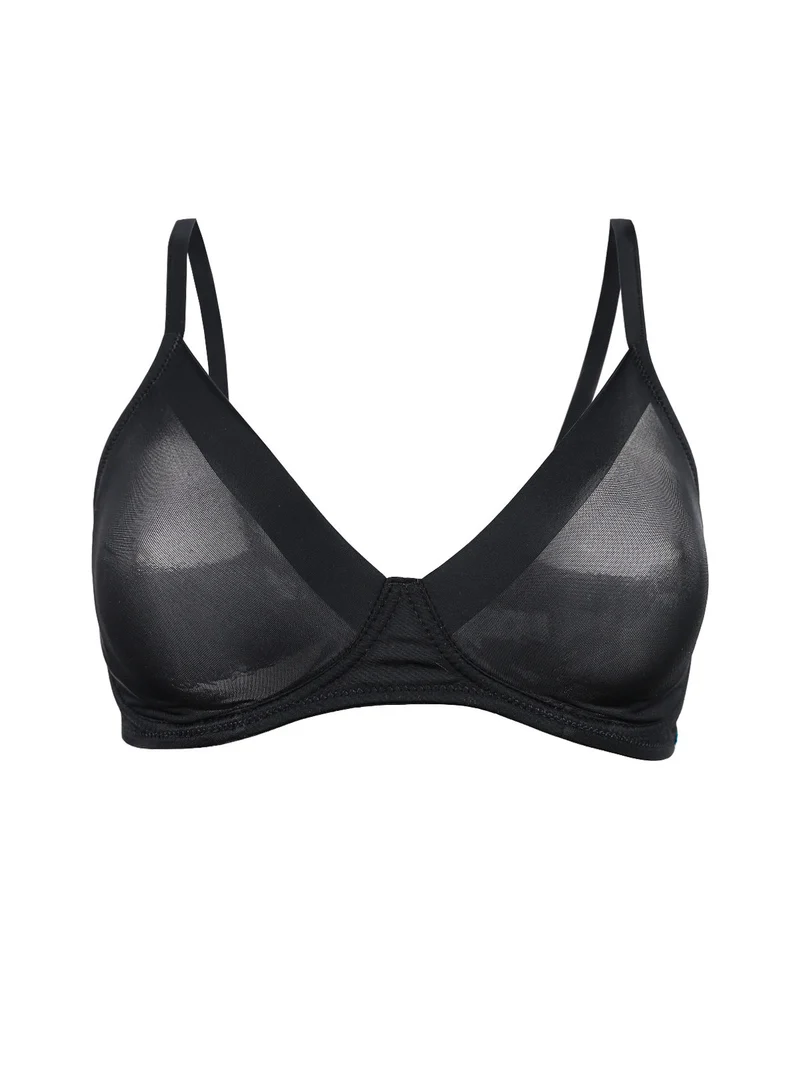6004 Reggiseno sfoderato senza ferretto - nero