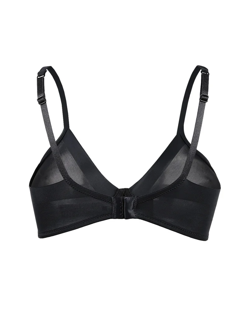 6004 Reggiseno sfoderato senza ferretto - nero