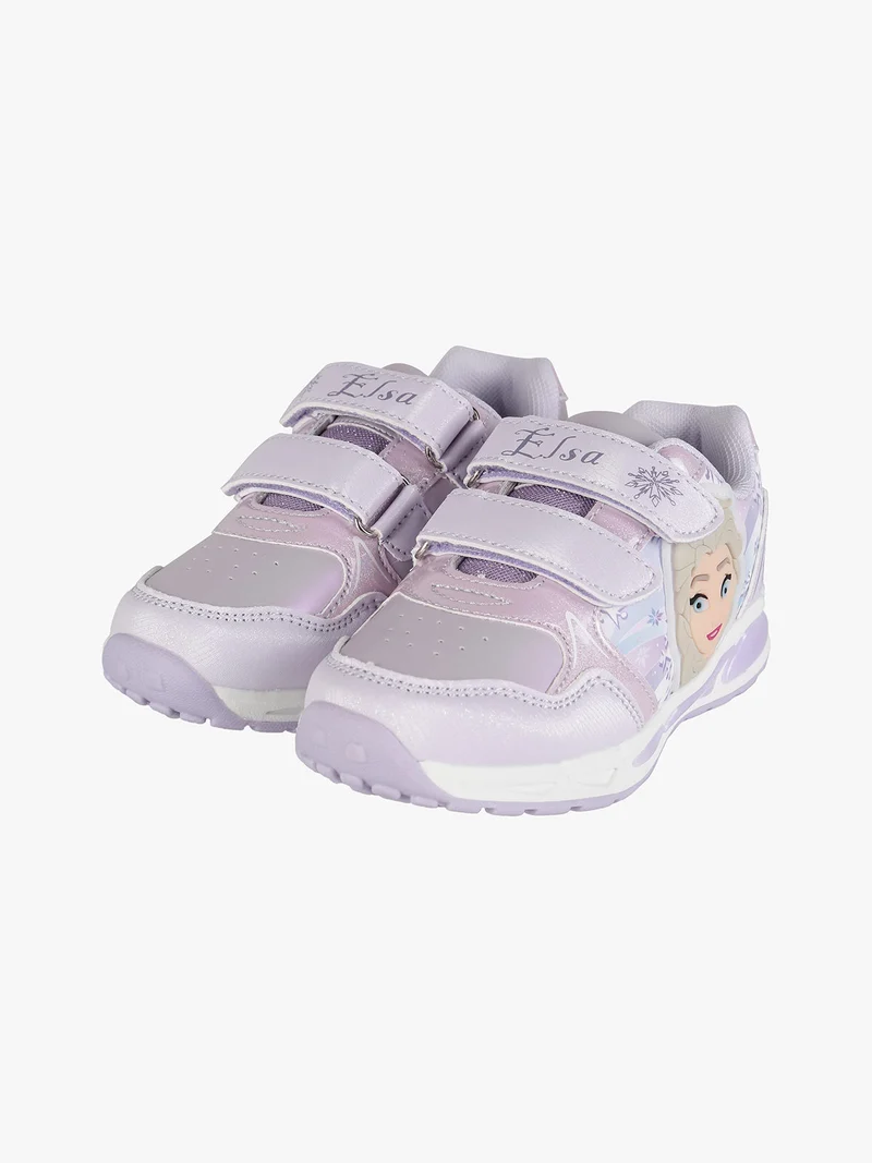 Sneakers da bambina con strappi e luci - lilla