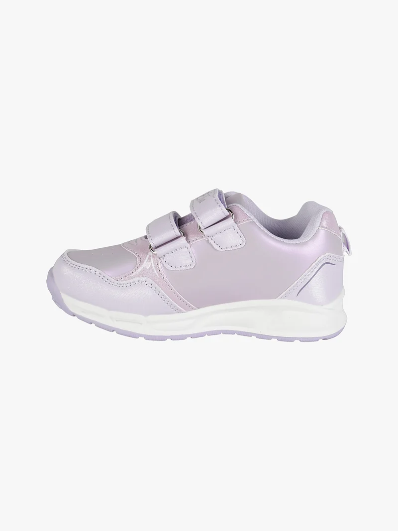 Sneakers da bambina con strappi e luci - lilla