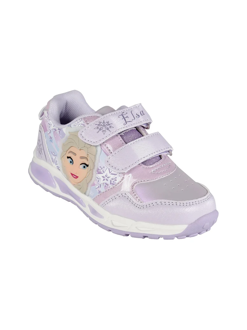 Sneakers da bambina con strappi e luci - lilla