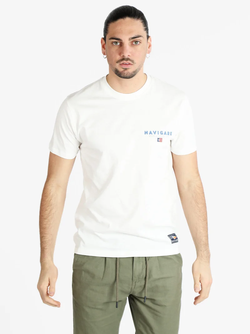 T-shirt girocollo manica corta uomo - bianco