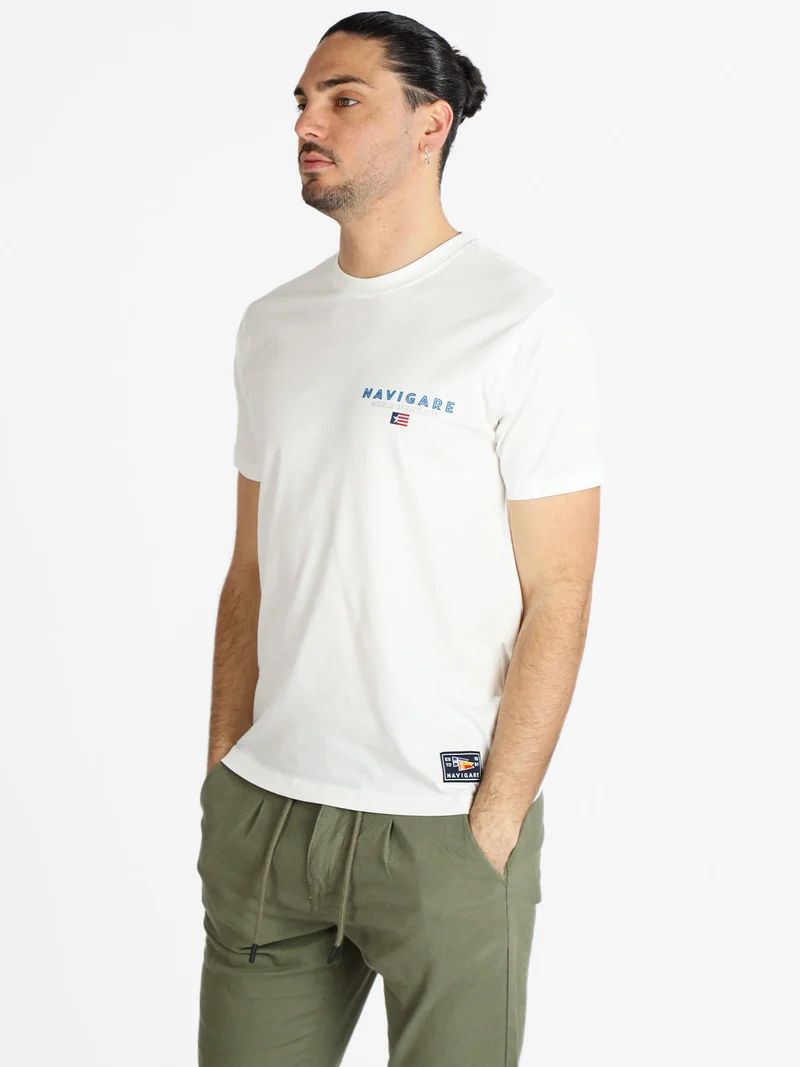 T-shirt girocollo manica corta uomo - bianco