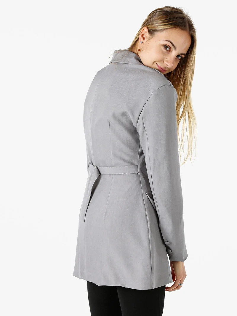 Blazer donna elegante a doppiopetto - grigio