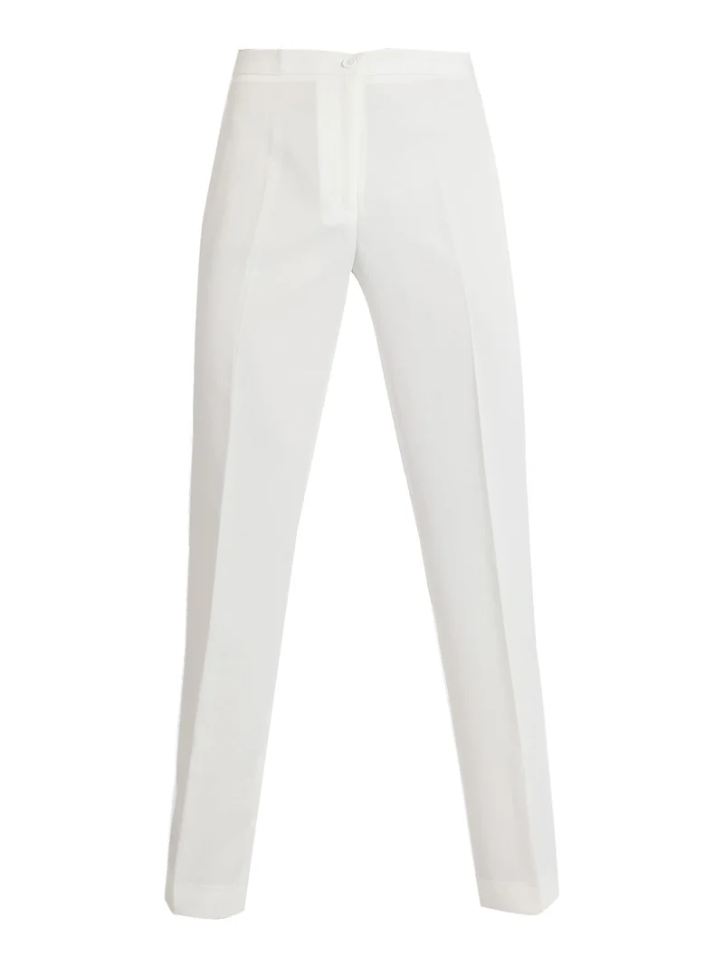 Pantaloni classici da donna a gamba dritta - bianco