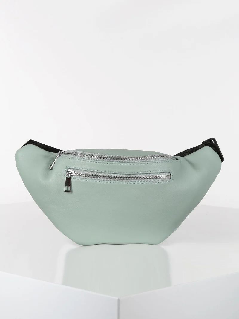 Marsupio donna in ecopelle - acqua marina