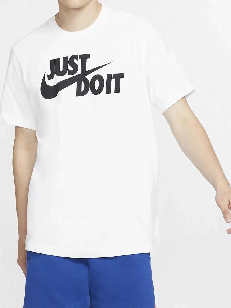 Sportswear t-shirt girocollo da uomo con logo - bianco