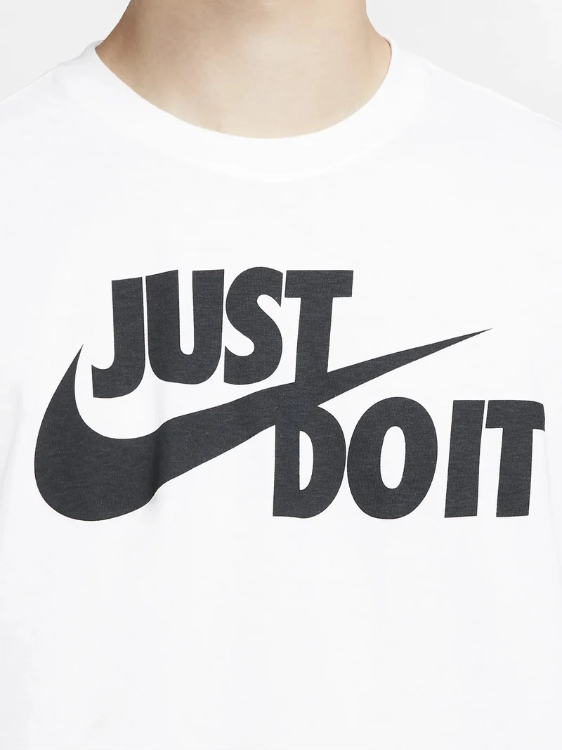 Sportswear t-shirt girocollo da uomo con logo - bianco