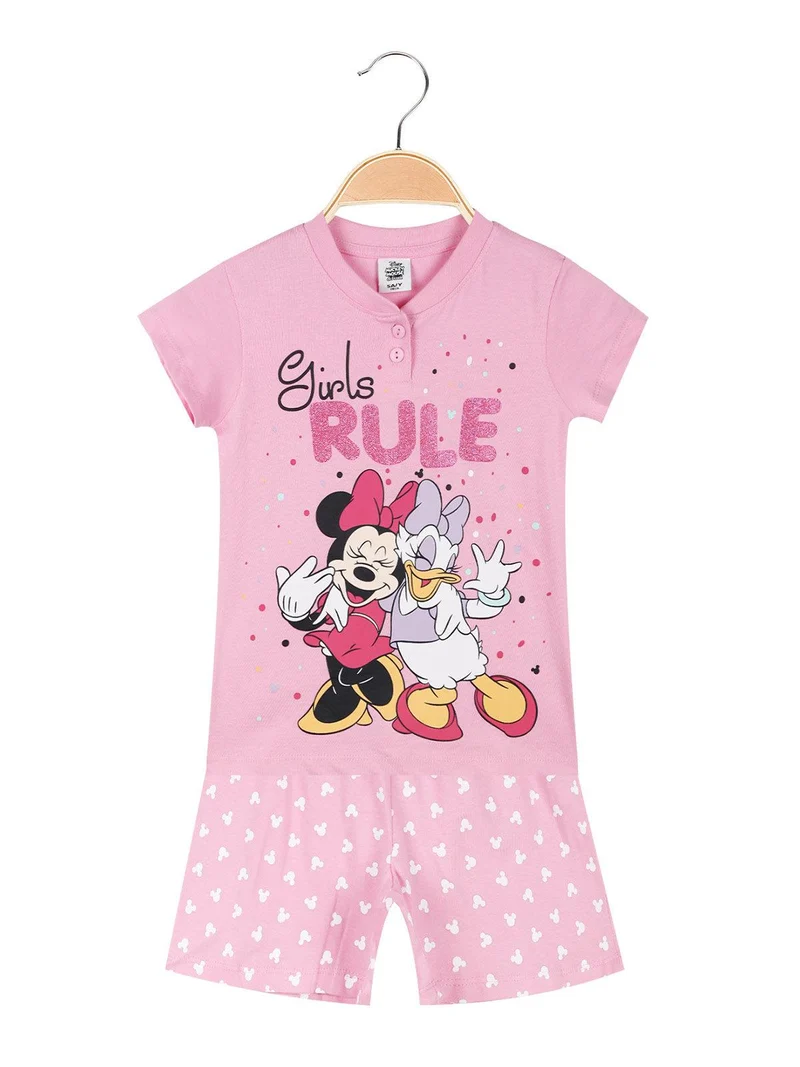 Pigiama corto Minnie bambina con stampe - rosa