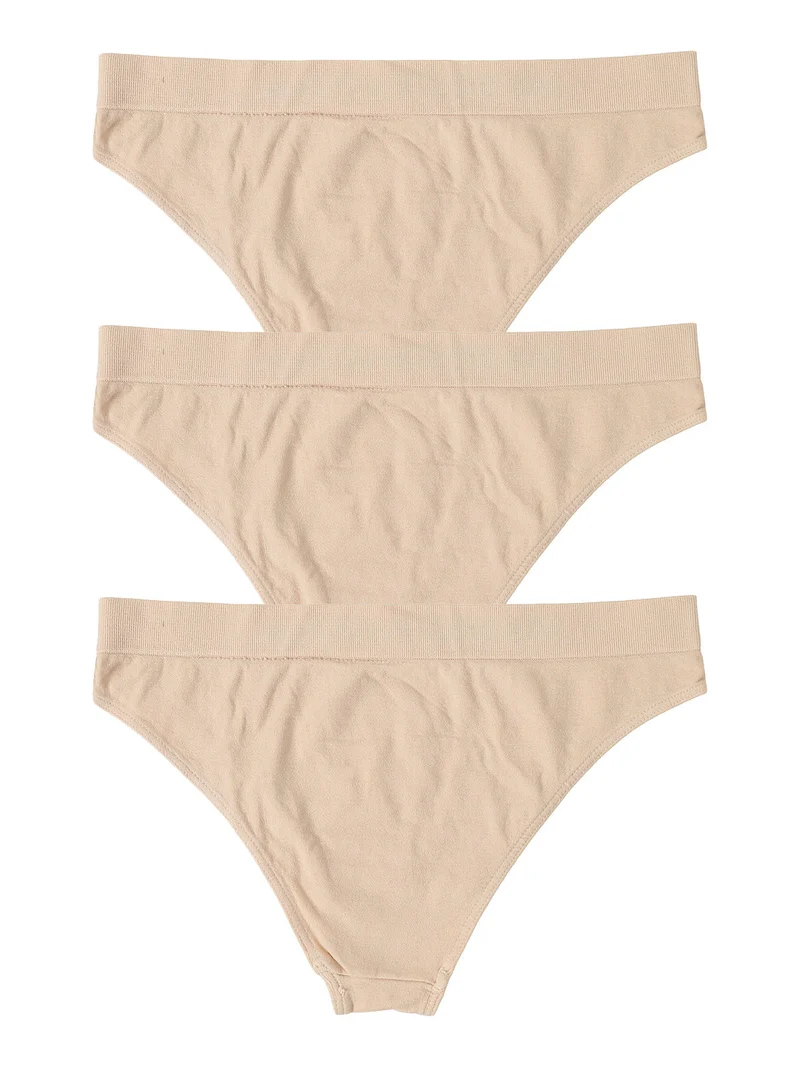 Confezione da 3 brasiliana donna in microfibra - nudo