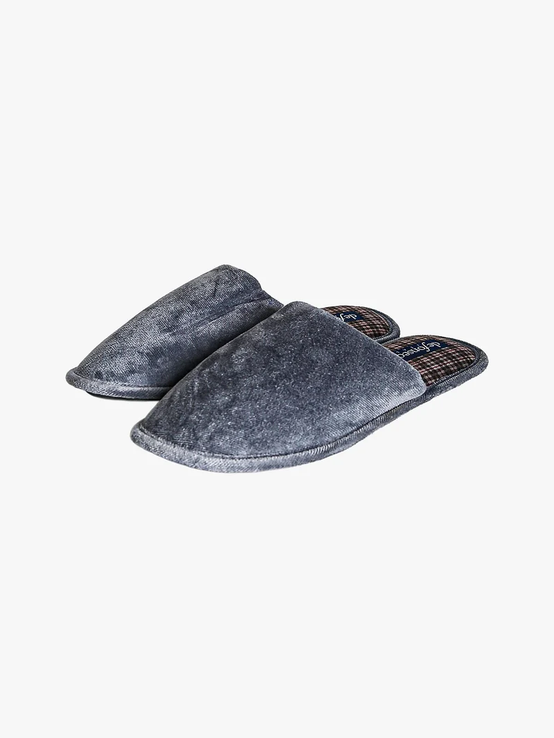 Pantofole invernali da uomo scamosciate - grigio scuro