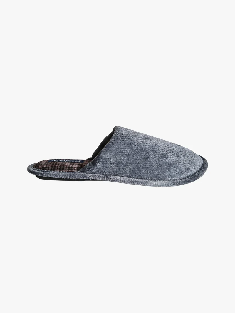 Pantofole invernali da uomo scamosciate - grigio scuro