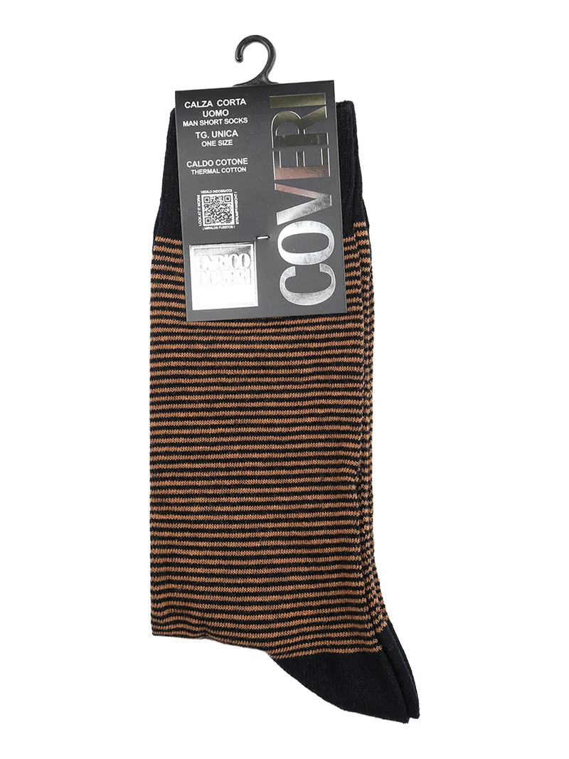 Calze lunghe da uomo rigate - cammello