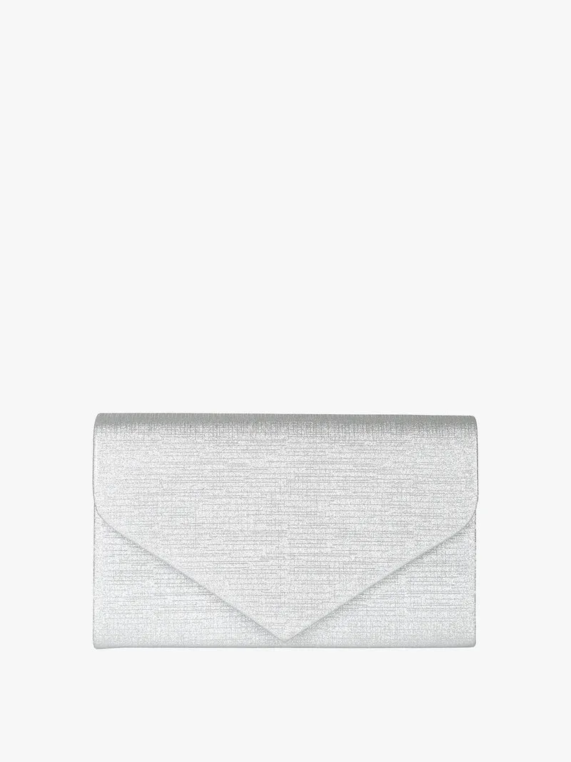 Pochette donna brillantinata - argento