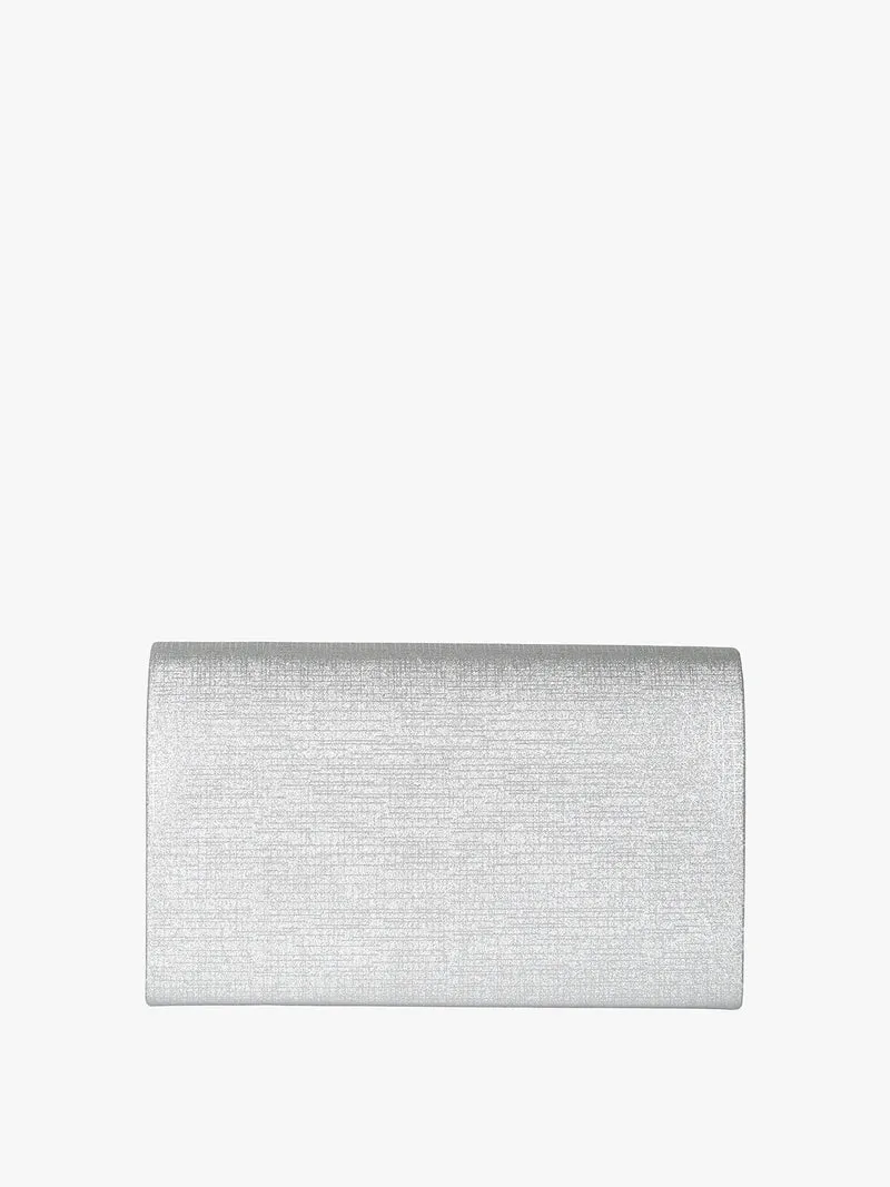 Pochette donna brillantinata - argento