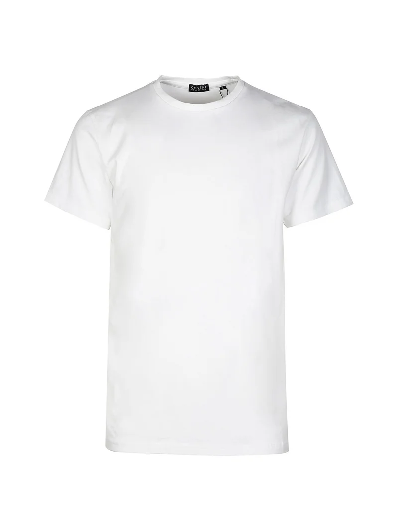 T-shirt girocollo da uomo - bianco