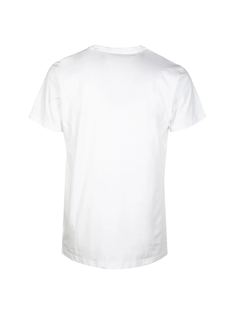 T-shirt girocollo da uomo - bianco