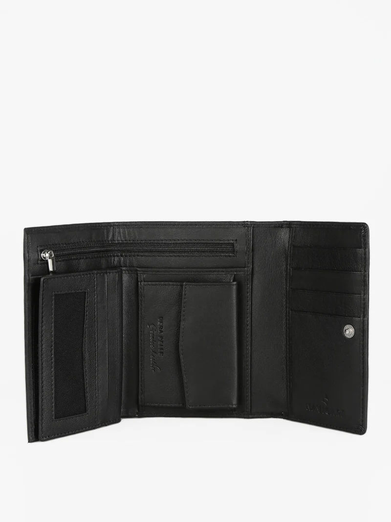 Portafoglio in pelle donna - nero