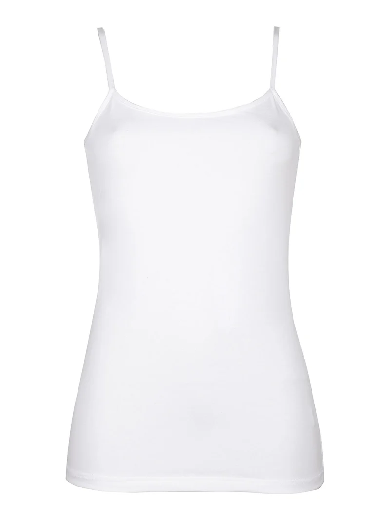Canotta donna a spalla stretta - bianco