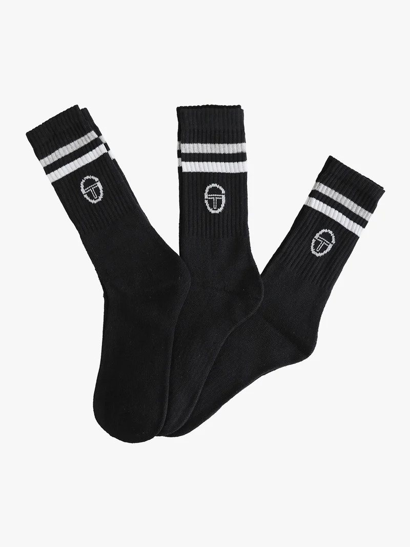 3 Paia di calze uomo tennis - nero