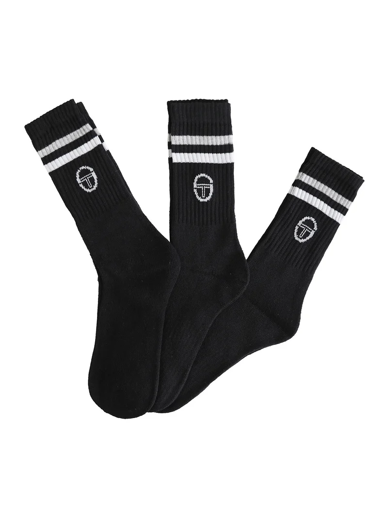 3 Paia di calze uomo tennis - nero
