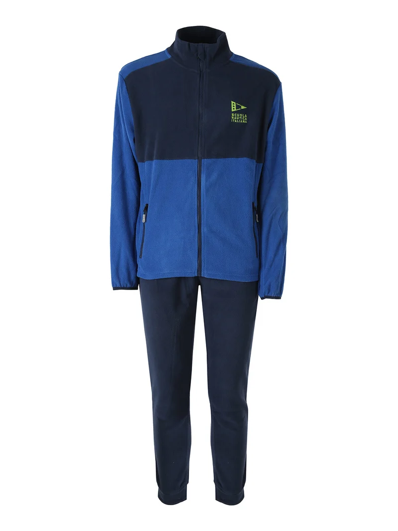 Completo tuta da uomo in pile full zip - blu scuro