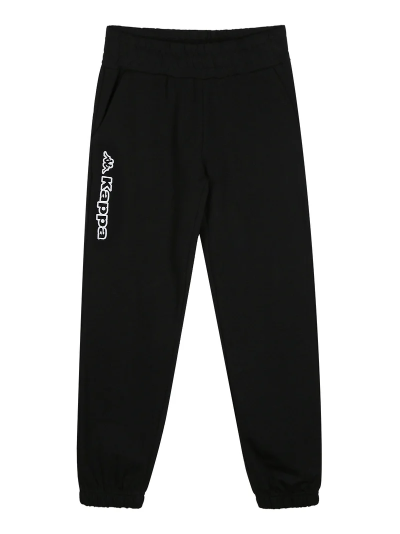 Completo tuta 2 pezzi da ragazza in cotone con cappuccio e logo - nero