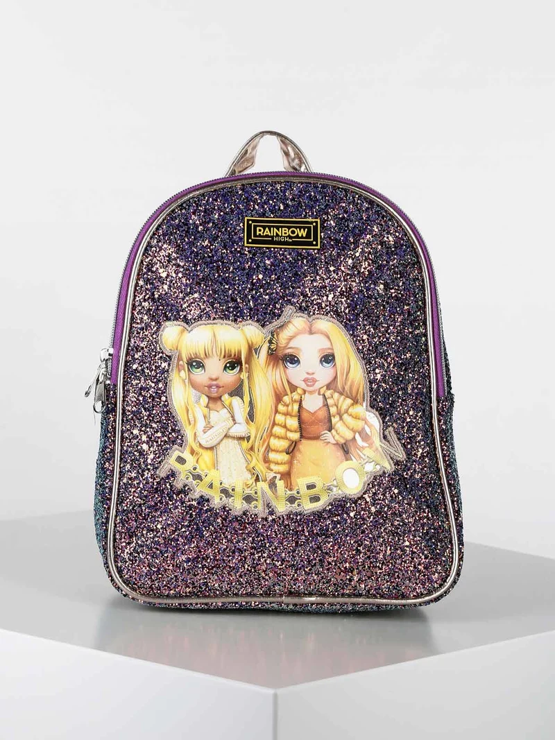 Zainetto glitter da bambina - platino