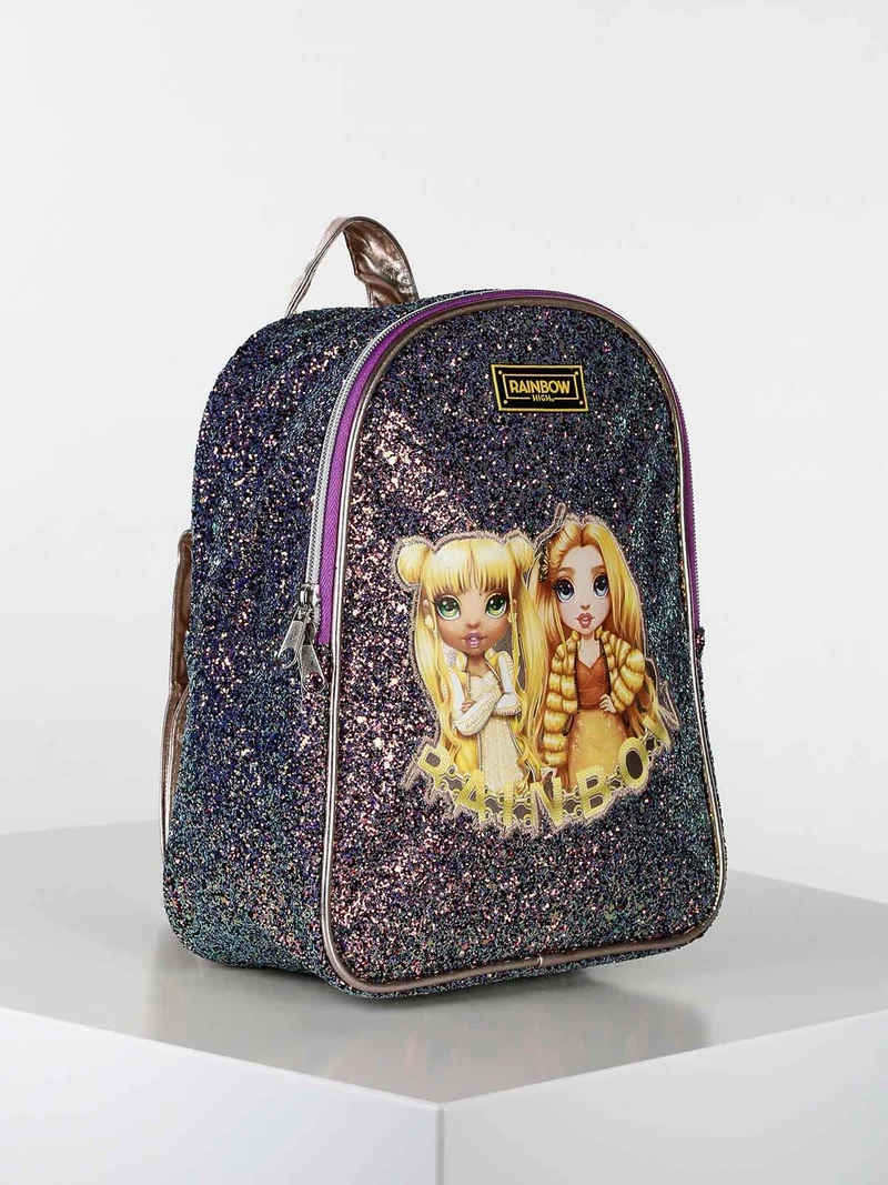 Zainetto glitter da bambina - platino