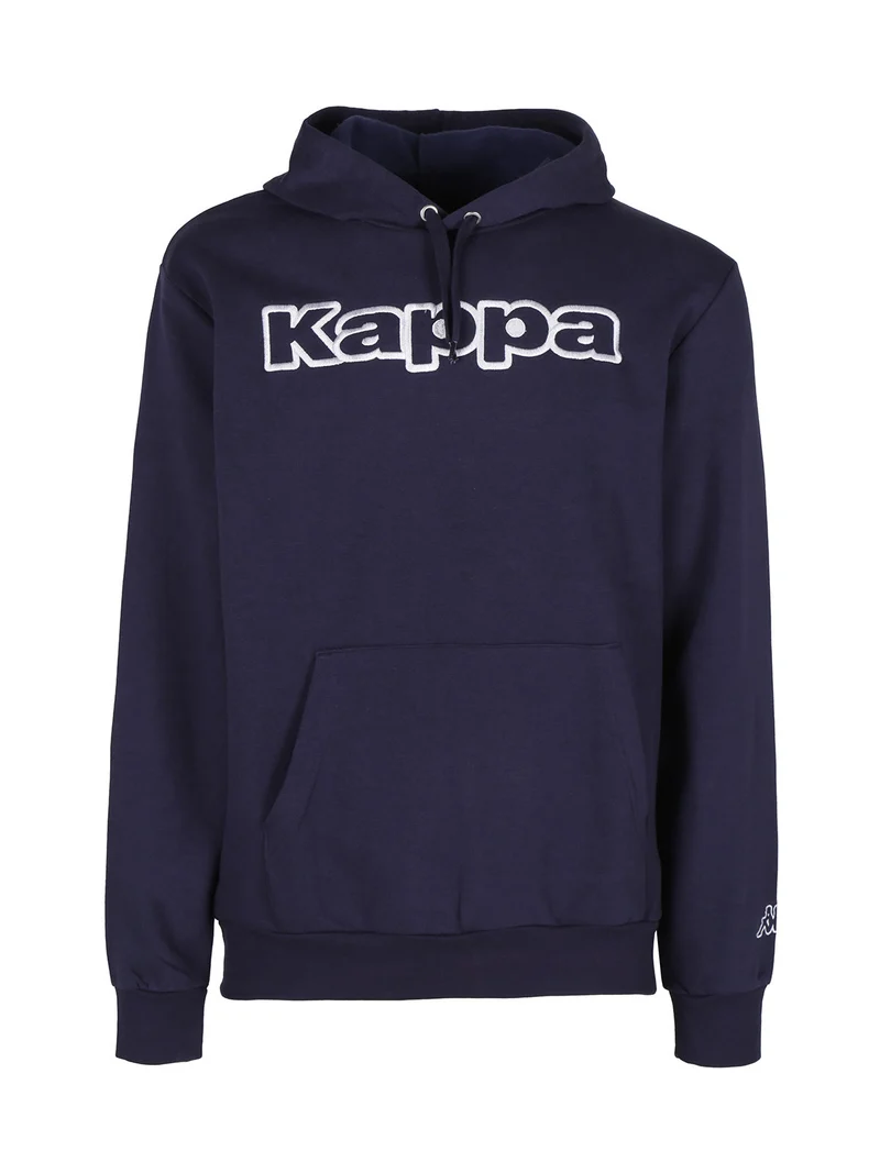 Felpa invernale da uomo con cappuccio - blu scuro