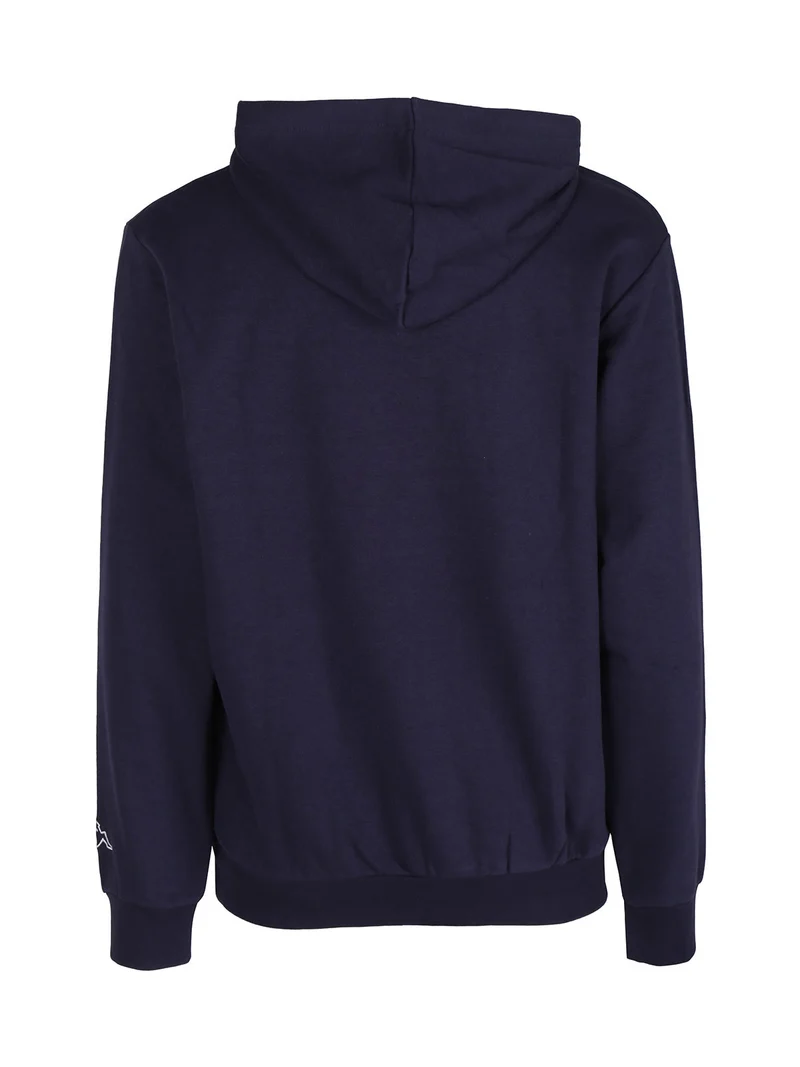 Felpa invernale da uomo con cappuccio - blu scuro