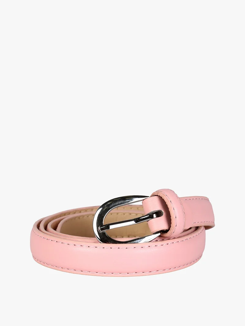 Cintura donna con fibbia argento - rosa