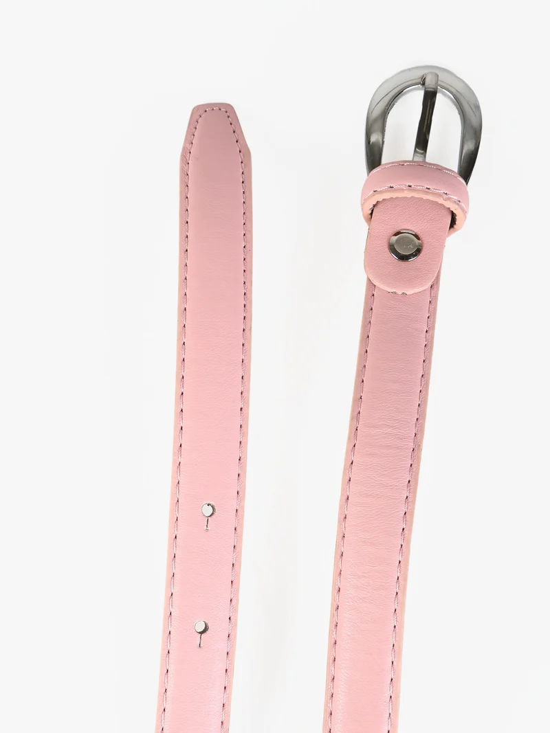 Cintura donna con fibbia argento - rosa