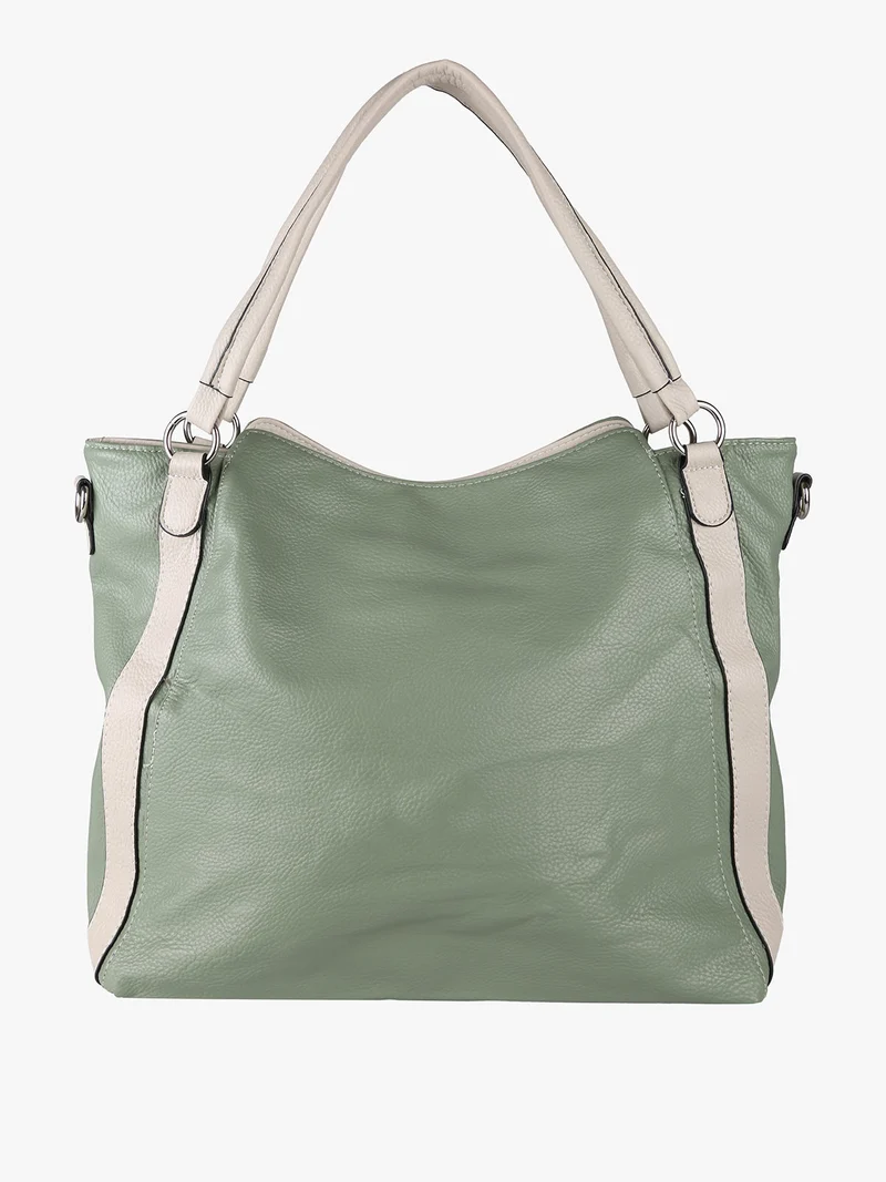 Borsa hobo da donna con doppi manici - verde chiaro