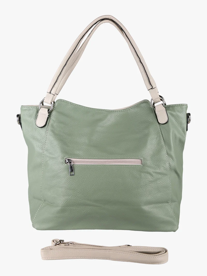 Borsa hobo da donna con doppi manici - verde chiaro