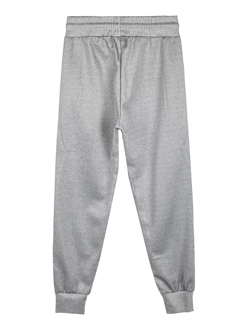 Pantaloni sportivi da bambino con polsini e coulisse - grigio