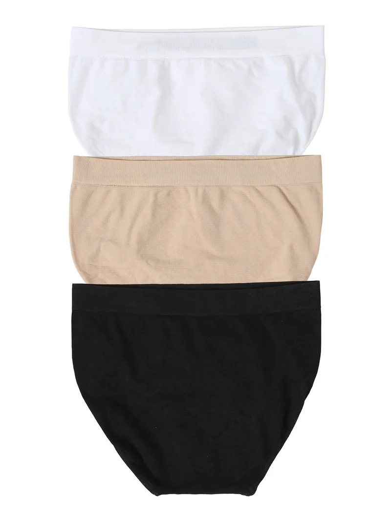Confezione da 3 slip donna a vita alta in microfibra - assortito