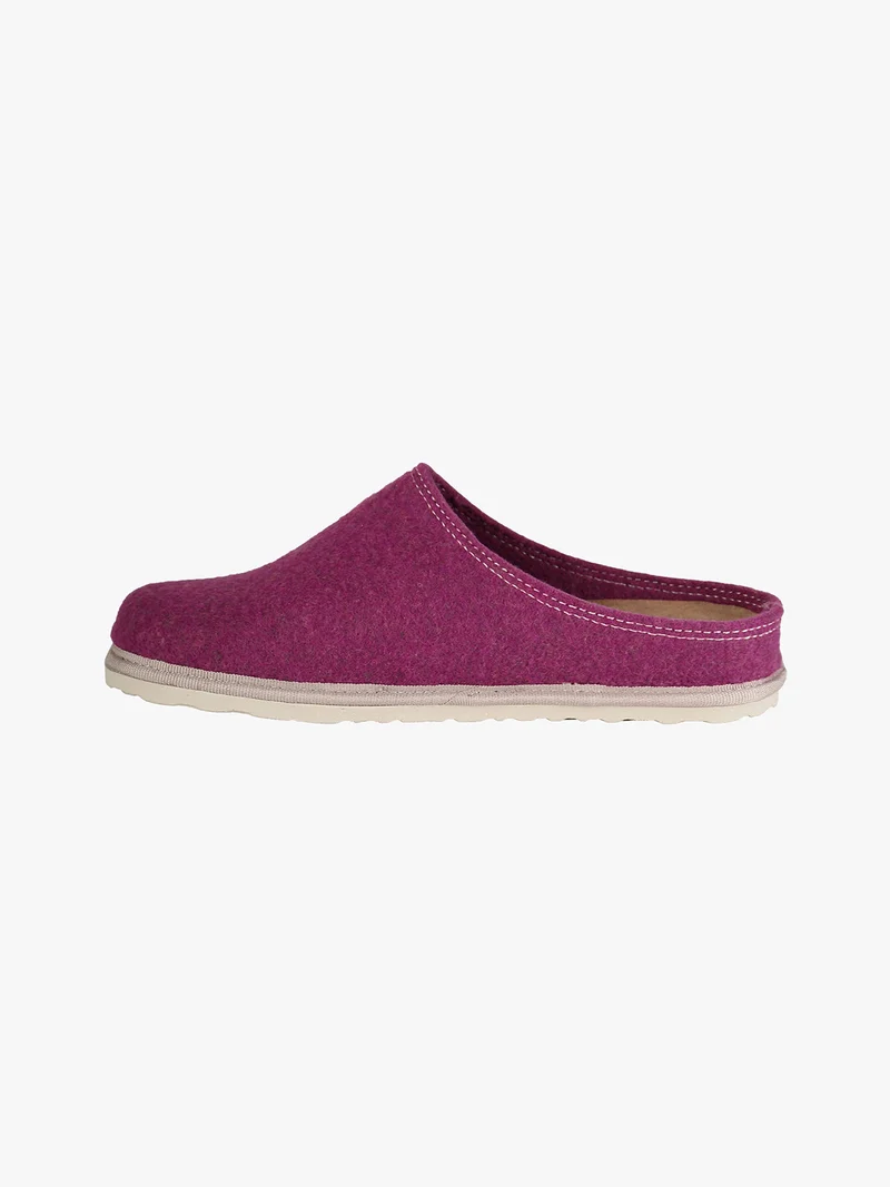 Pantofole donna cuori in feltro - porpora