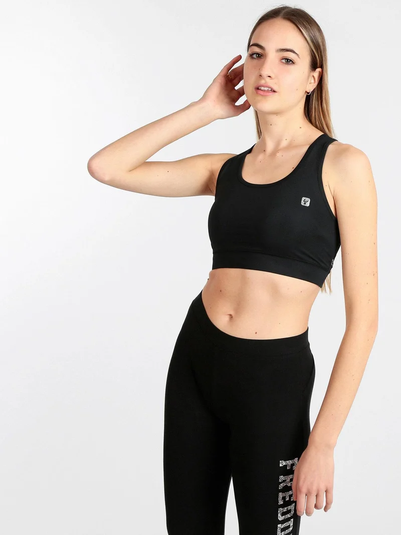 Top sportivo donna - nero