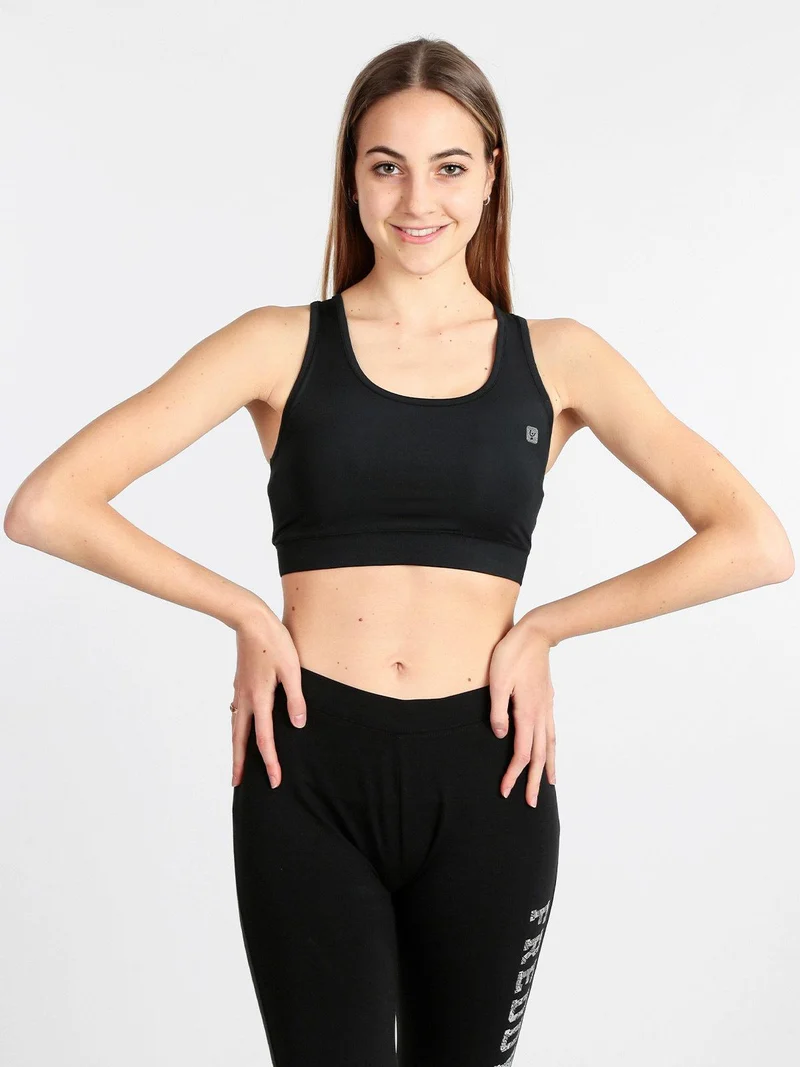 Top sportivo donna - nero