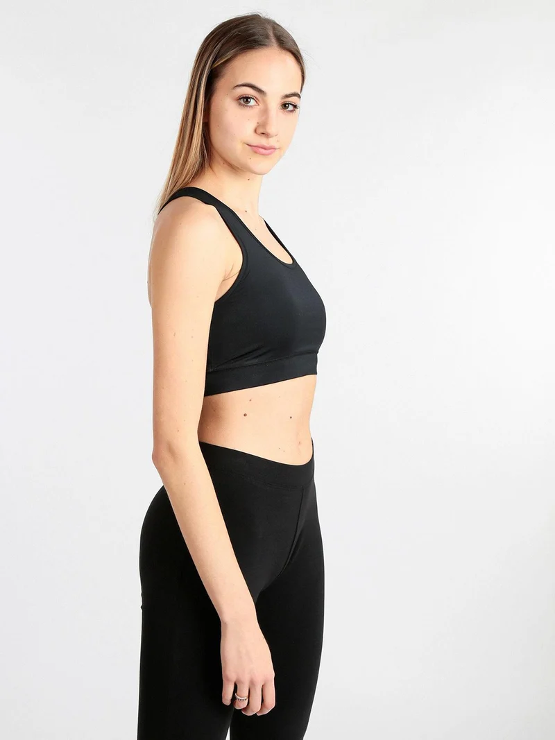 Top sportivo donna - nero