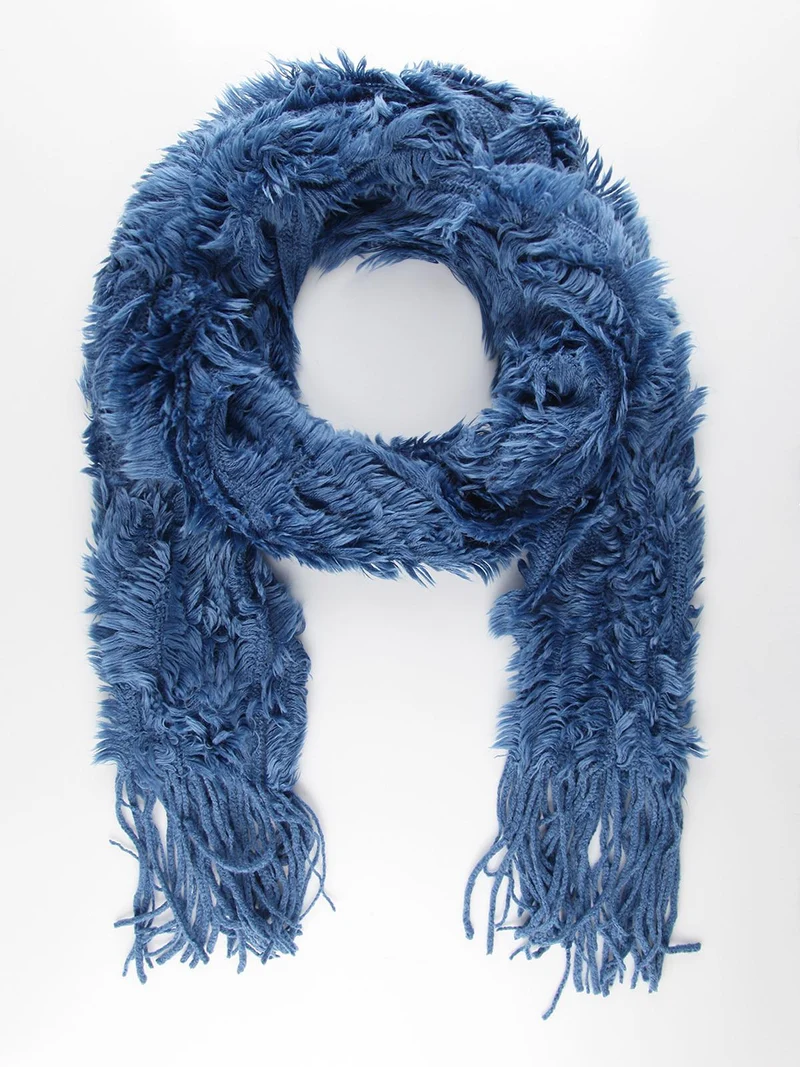 Sciarpa misto lana - blu