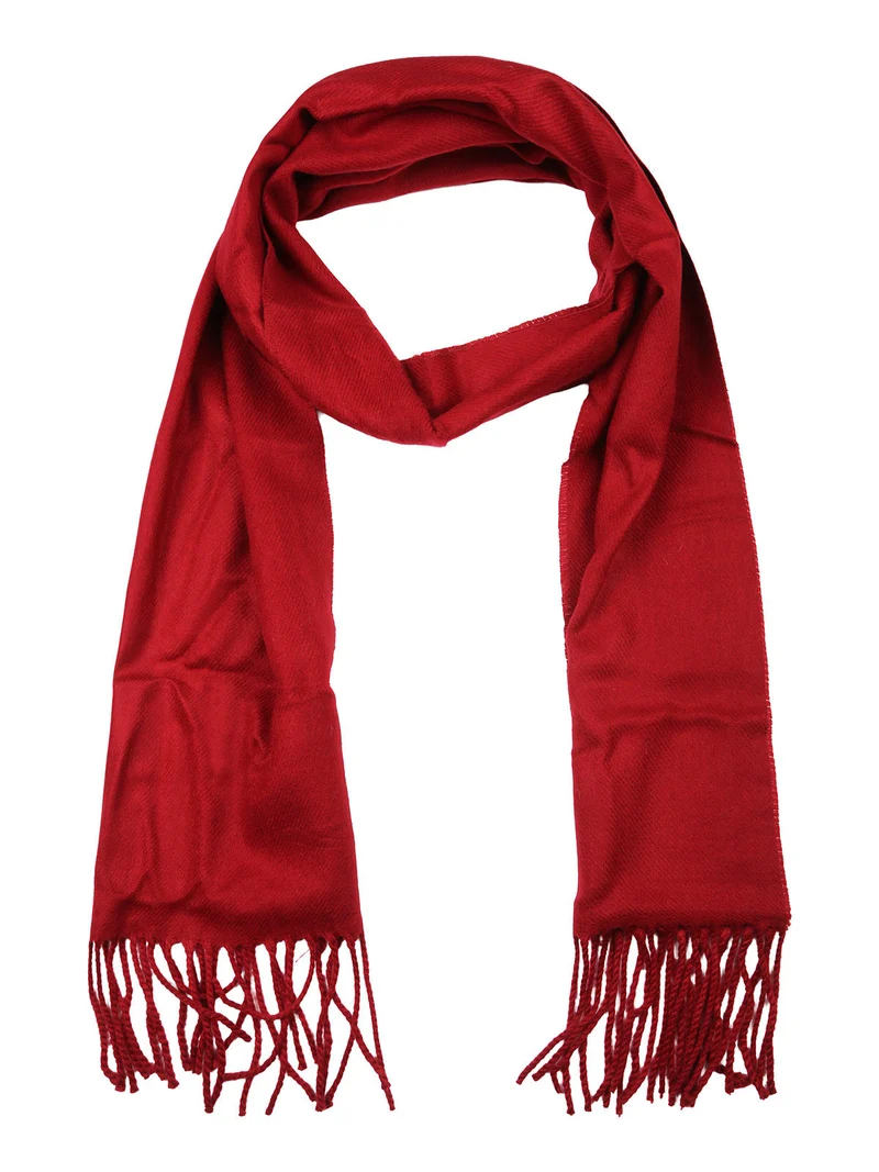 Sciarpa uomo con frange - rosso
