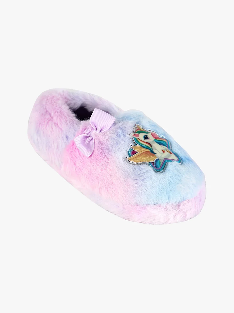 Pantofole chiuse pelose da bimba - lilla