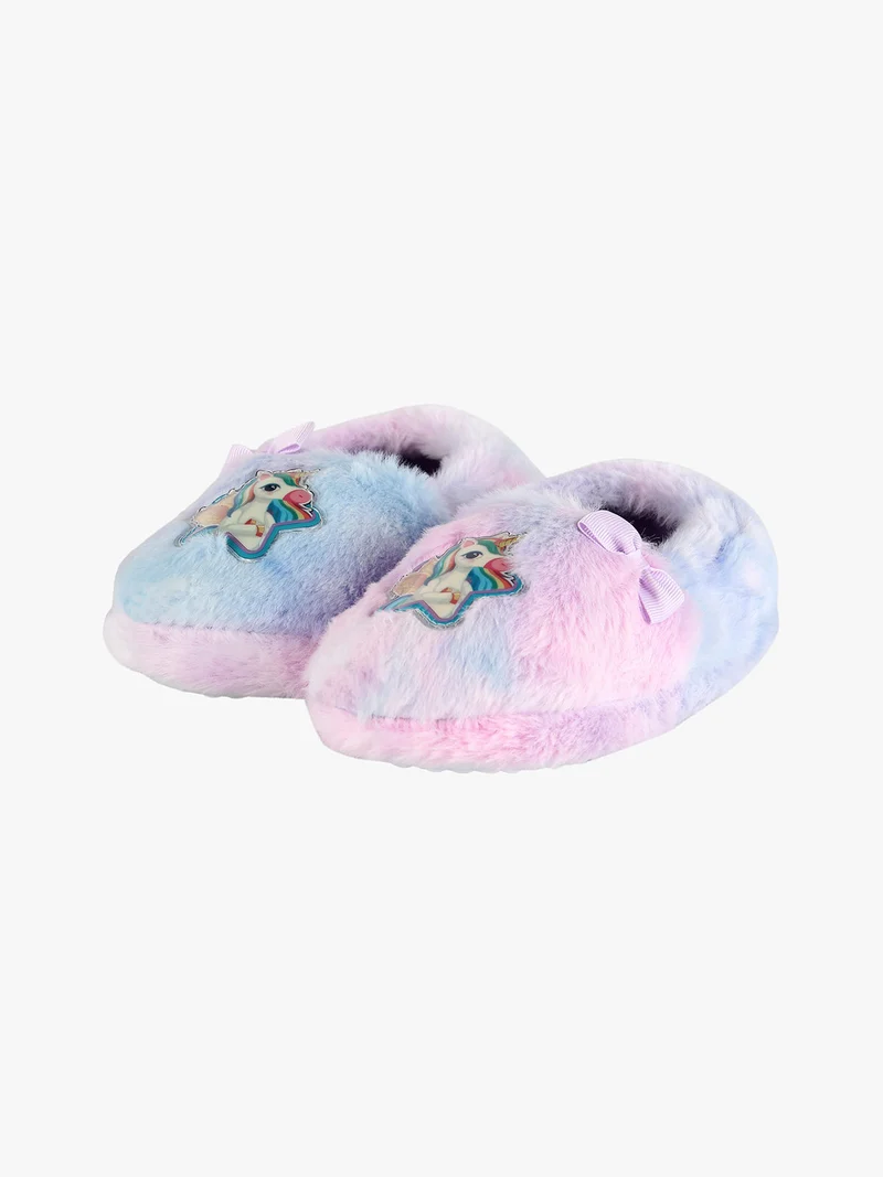 Pantofole chiuse pelose da bimba - lilla