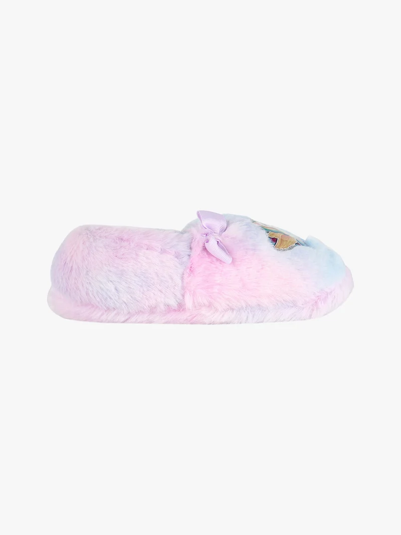 Pantofole chiuse pelose da bimba - lilla
