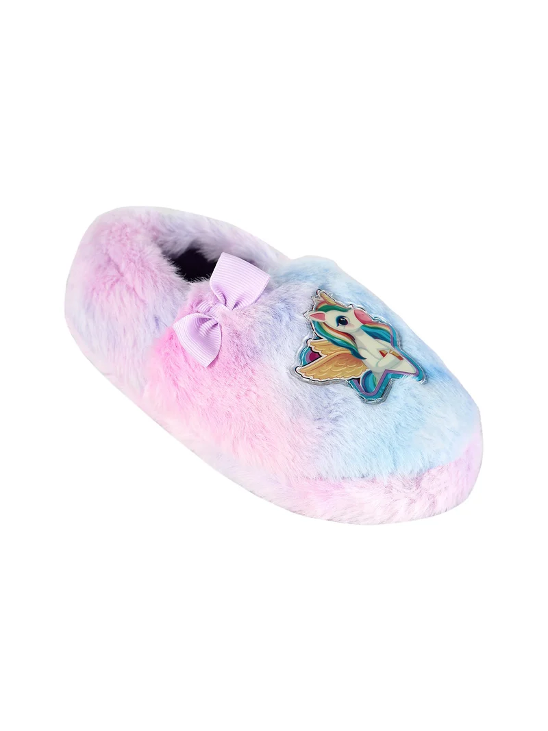 Pantofole chiuse pelose da bimba - lilla